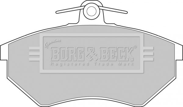 BORG & BECK Комплект тормозных колодок, дисковый тормоз BBP1406